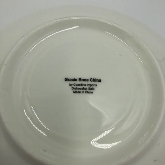 Vintage Gracie Bone China by Coastline Imports Hummingbird Teacup Saucer Set - Picture 8 of 14